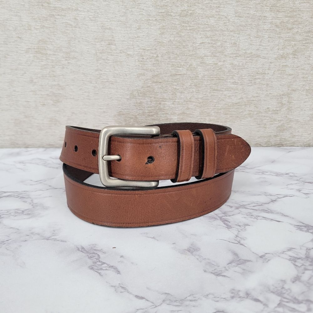 Brown Leather Belt for Men Made In USA